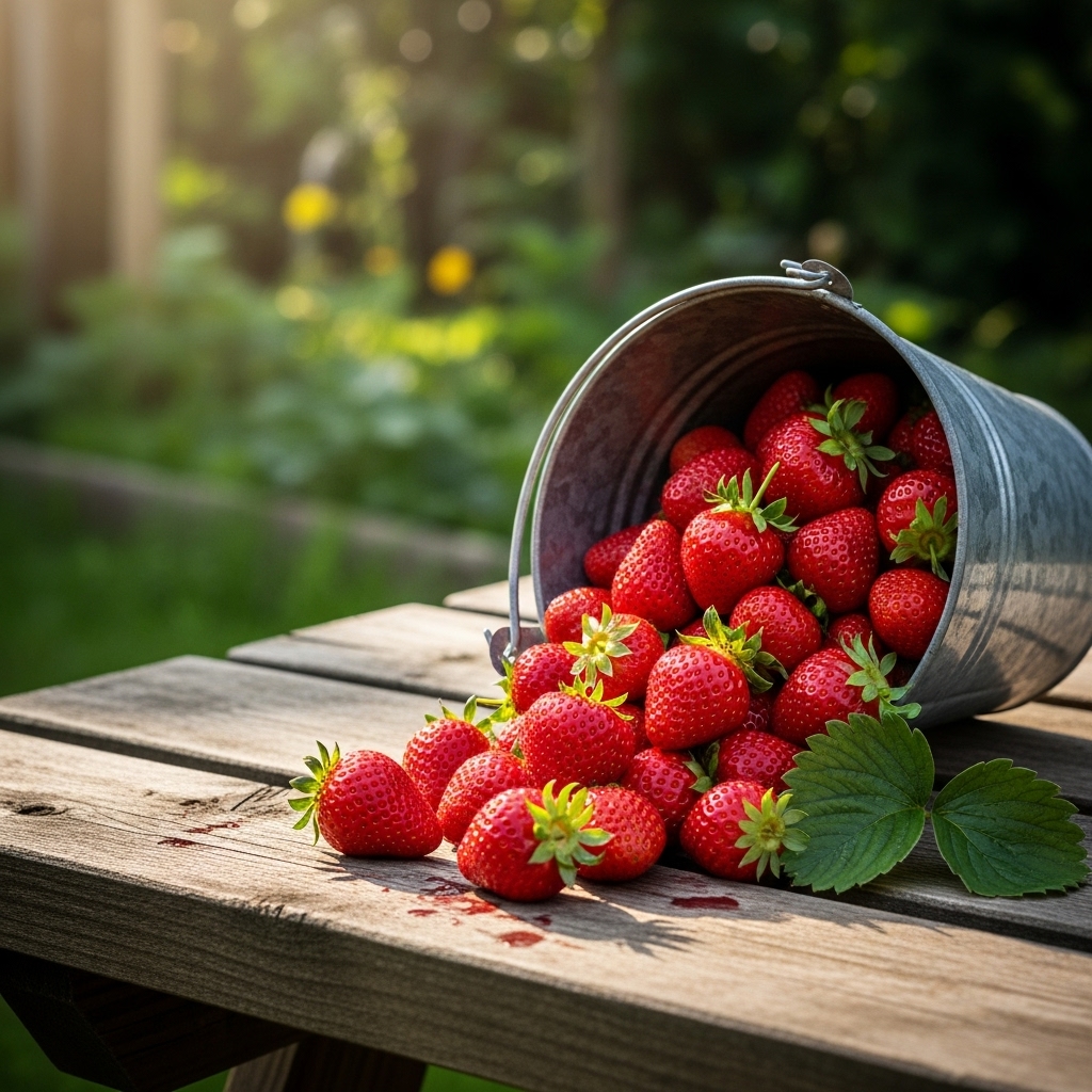 7. Strawberry Buckets