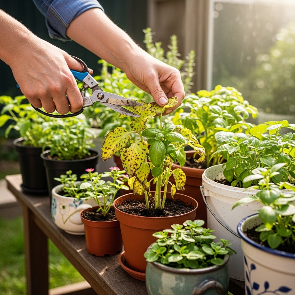 8. Prune and Remove Diseased Leaves