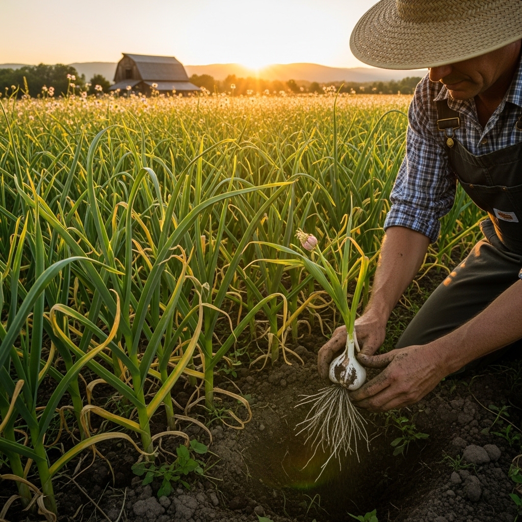Signs of Garlic Maturity