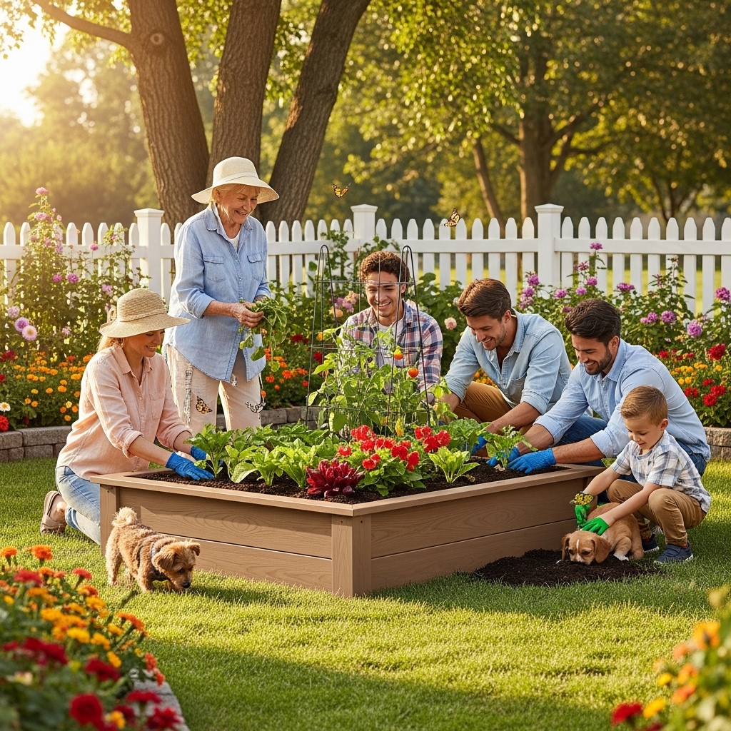 3. Keter Splendor Self-Watering Raised Garden Bed