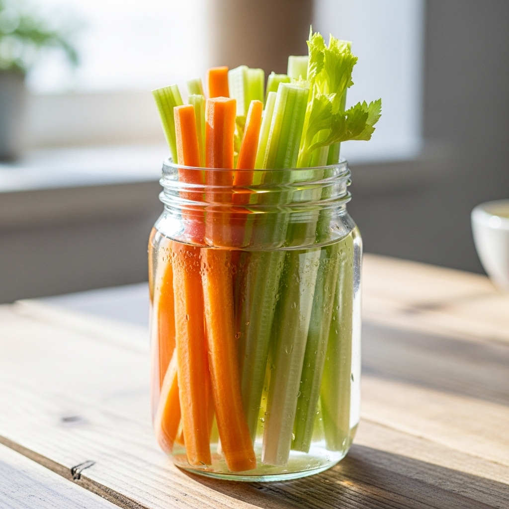 9. Store Veggies in Water