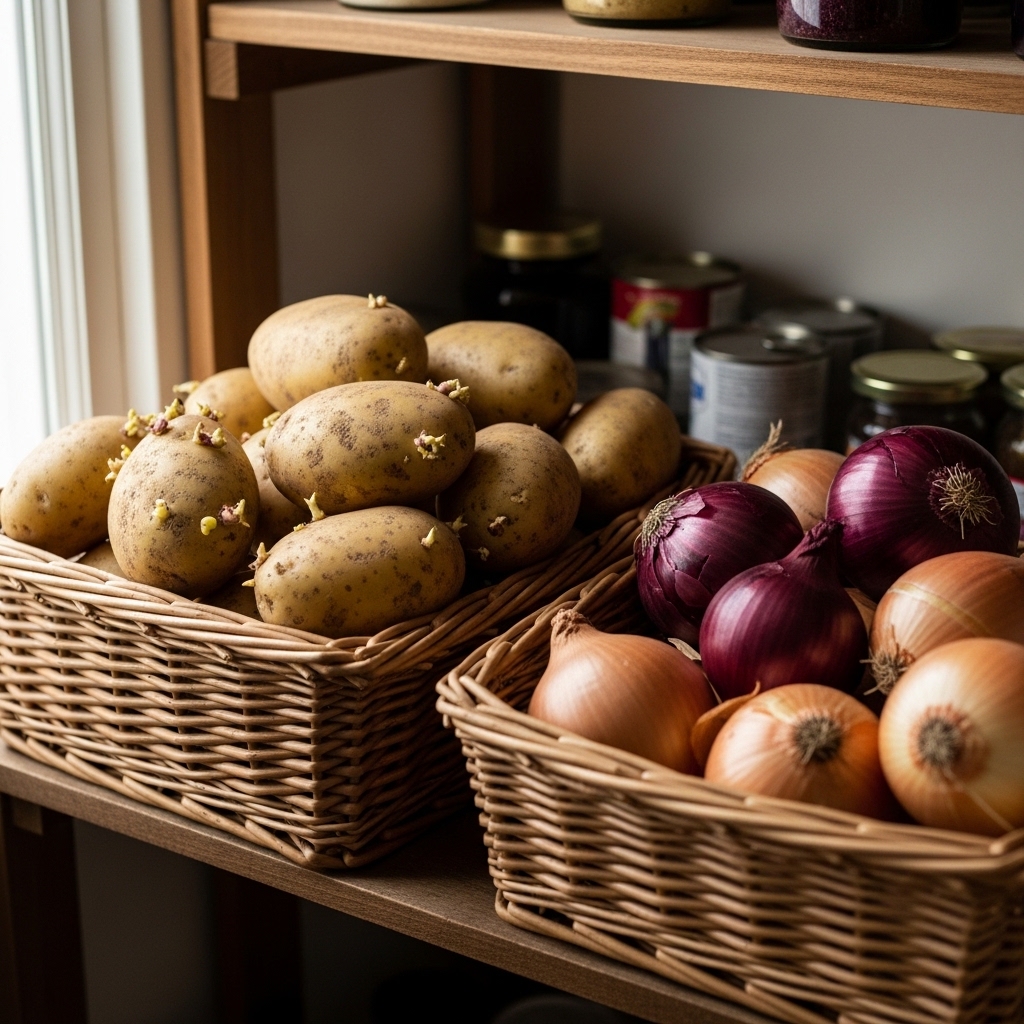 8. Store Potatoes and Onions Separately