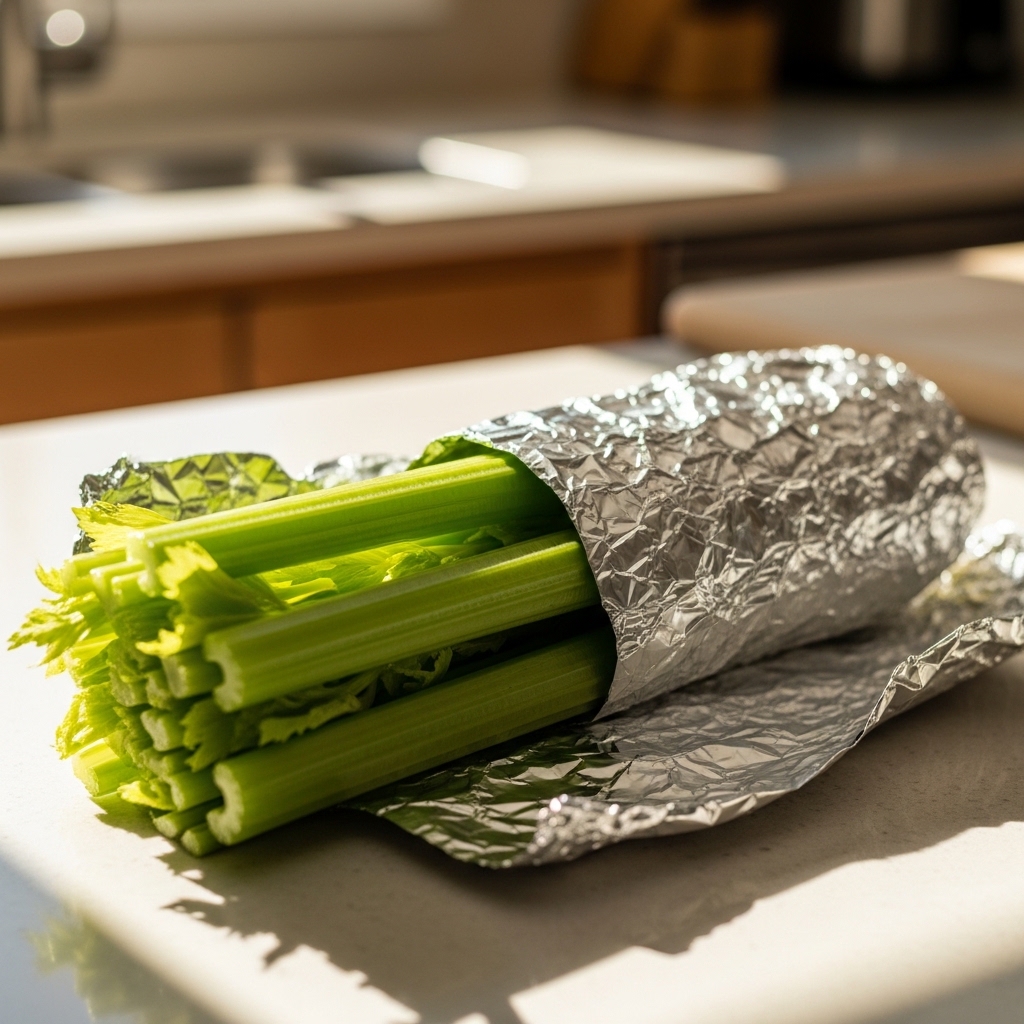 6. Wrap Celery in Foil