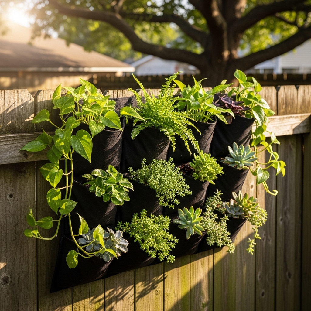 9. Fabric Pocket Planters