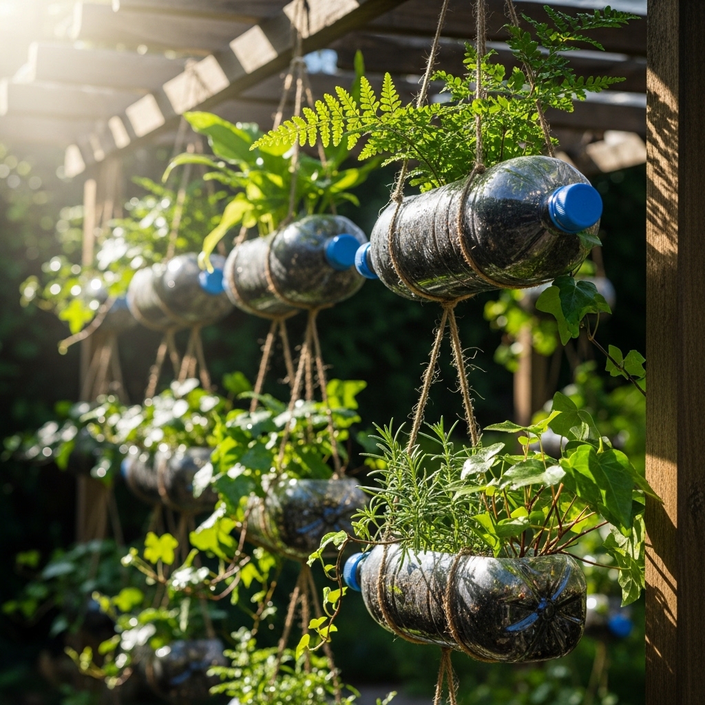 3. Hanging Bottle Garden