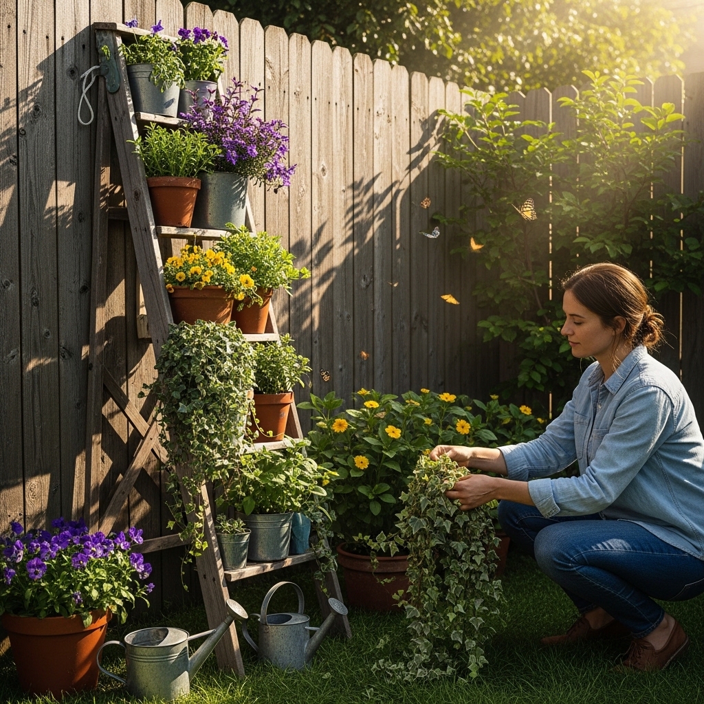 4. Ladder Plant Stand