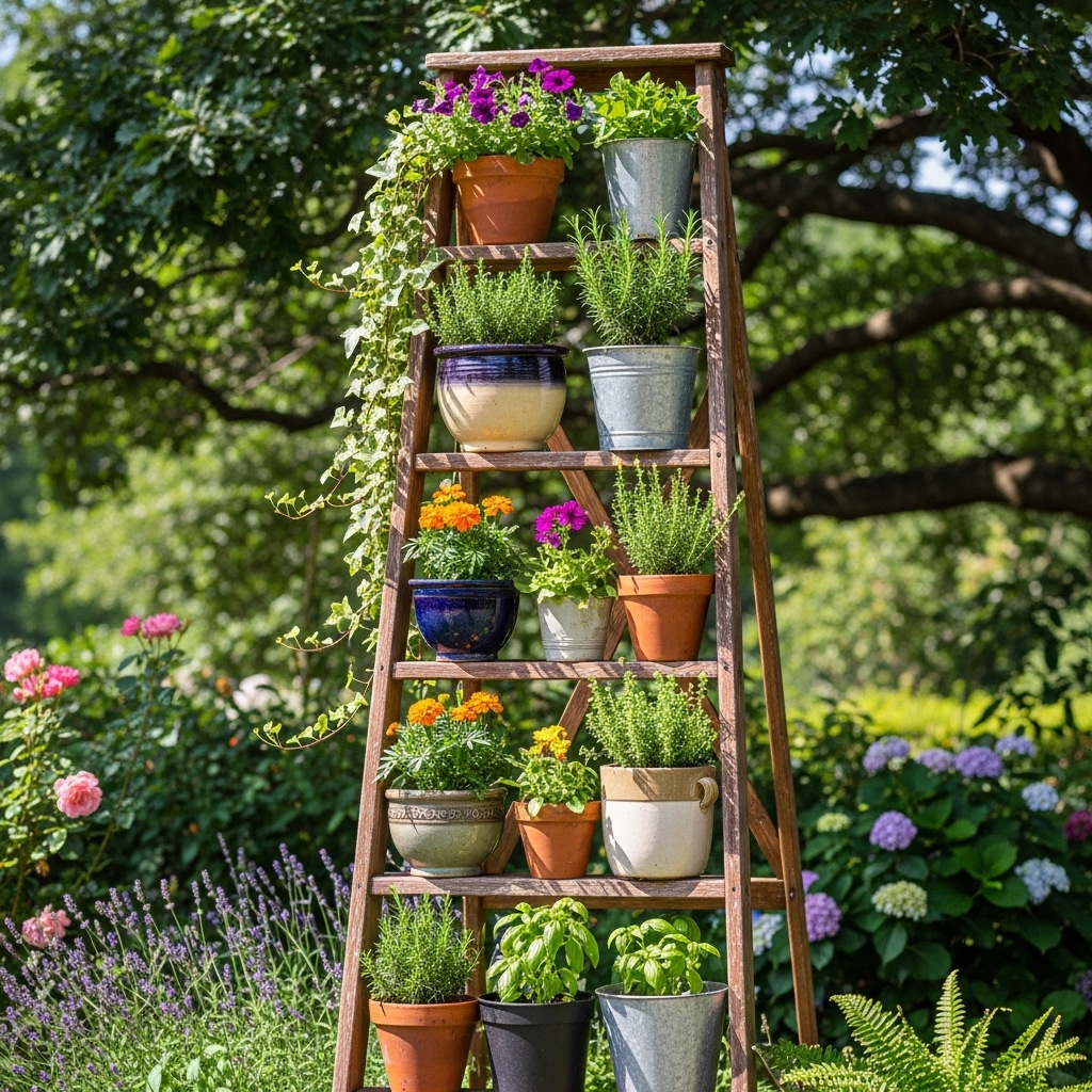 4. Ladder Planters