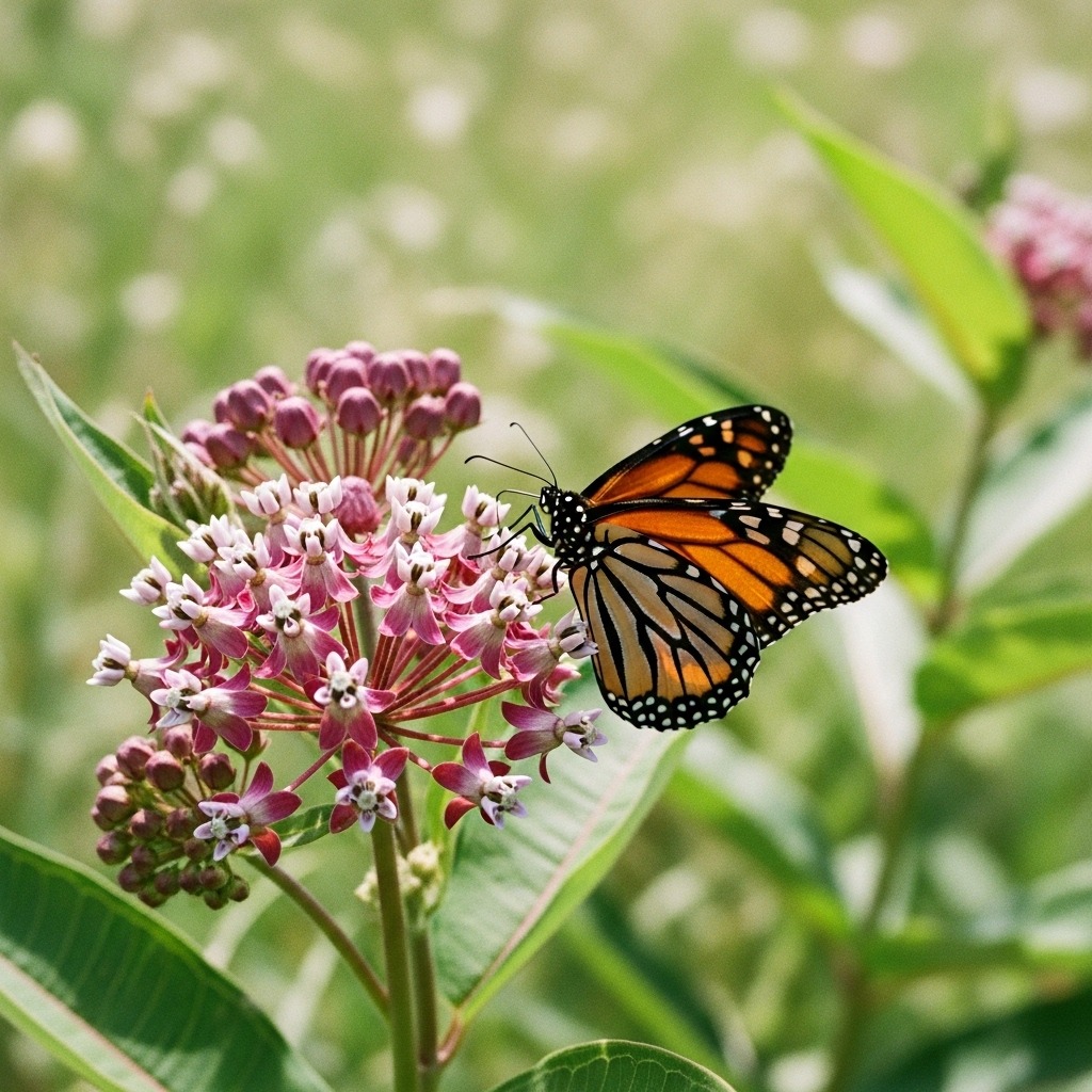 Deadheading milkweed flowers in the early summer and ...