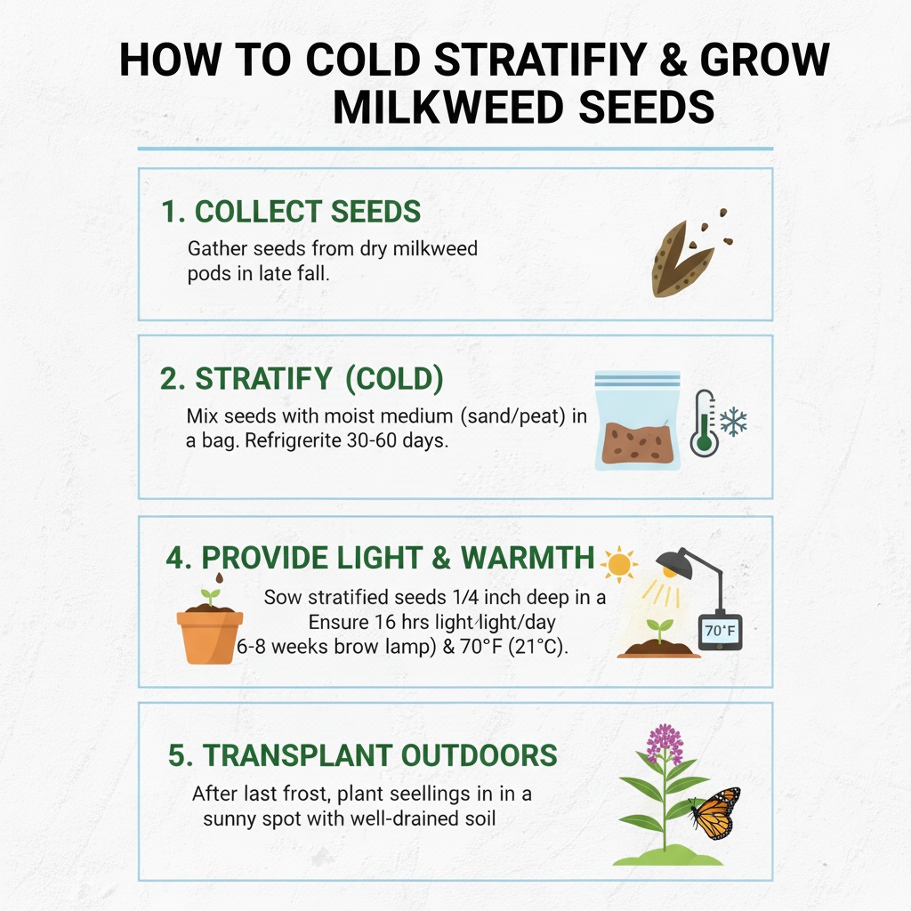 How to Cold Stratify and Grow Milkweed Seeds