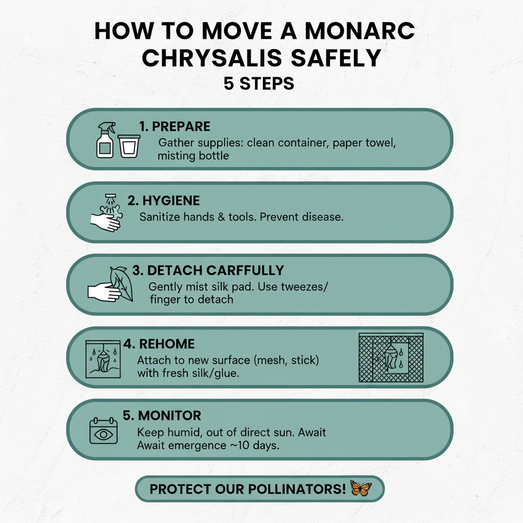 How to Move a Monarch Chrysalis