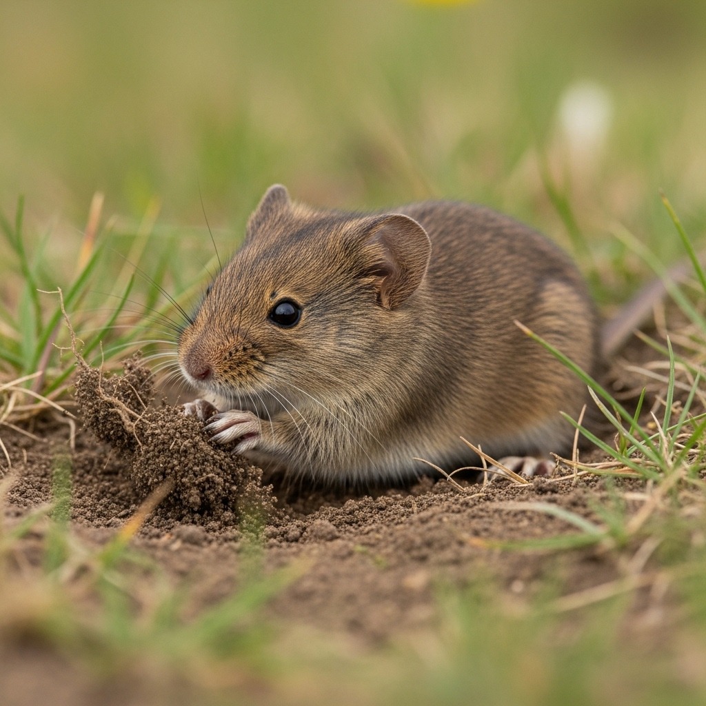 Meadow Vole: Active Rodent with Unique Burrowing Behaviors