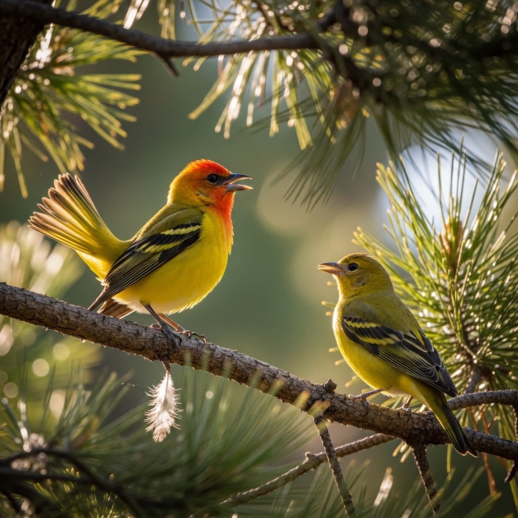 Western Tanager: Colorful Songbird with Unique Courtship
