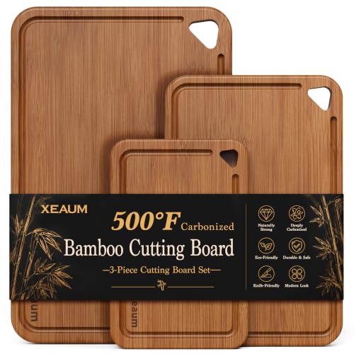 Bamboo Cutting Board 3-Piece Wooden Cutting Board for kitchen