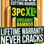 INDESTRUCTIBLE Extra Large Bamboo Cutting Board Set of 3