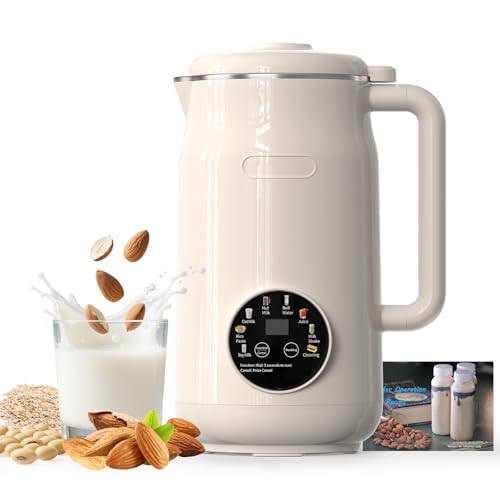8-in-1 Nut Milk Maker, 50oz Automatic Soy Milk Machine, 10-Blade Blender