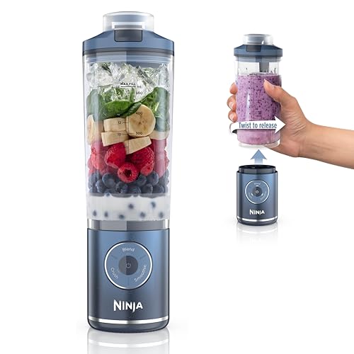 Ninja Blast Max Portable Blender, Twist & Go, 22oz, Navy, BC251NV