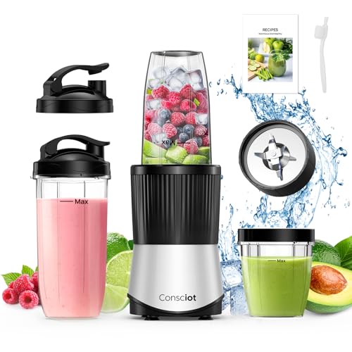 Consciot 11-Piece Blender for Kitchen and Personal Size, 900 Peak Watts