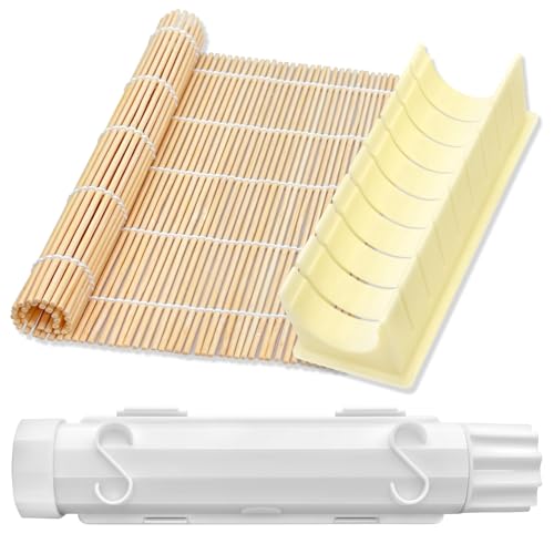 Sushi Making Kit, Food Grade Sushi Bazooka, Sushi Maker, Bamboo Sushi Rolling，for Beginners & Hobbyists - Craft Rolls with Rice, Vegetables, Meat