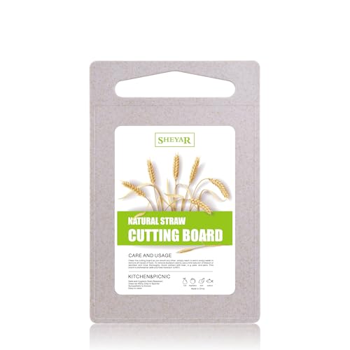 Zzsbrm Cutting Board for Kitchen, Wheat Straw Fiber Cutting Board, Dish Washer Safe, w/Juice Grooves for Meat, Veggies,Easy Grip Handle, Non-slip Surface,Eco-friendly,Serveware Accessories(11.8‘x7.3‘)