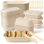 FEHHTO 50-Pack 30oz Disposable Meal Prep Containers with Lids