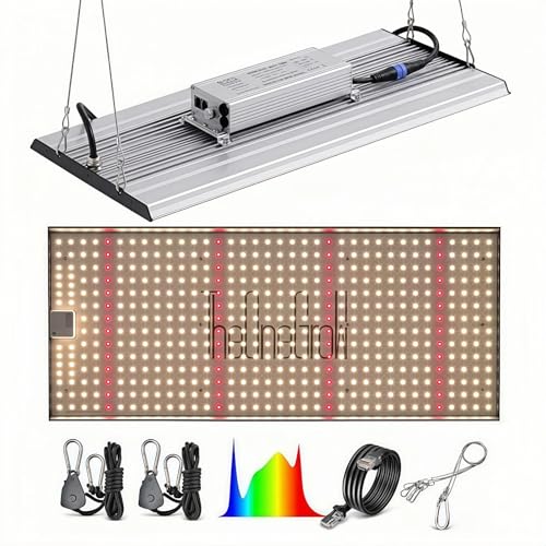 TheOneGrow MA200 LED Grow Lights for Seed Starting Vegetables Bloom, 200W Dimmable Daisy Chain, Grow Lights for Indoor Plants Full Spectrum for 2x4/4x4ft Coverage, Grow Tent, High Yield Cultivation