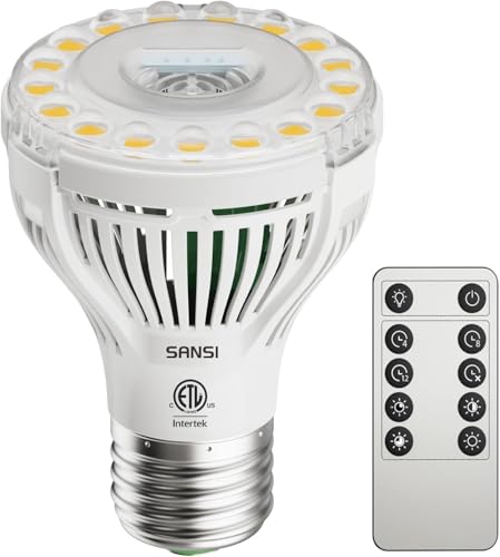 SANSI 5W Dimmable Grow Light Bulb, Full Spectrum with Remote Control