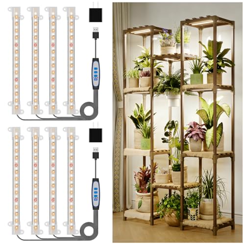Kullsinss 8in Grow Lights Strips for Indoor Plants, 112 LEDs Plant Light