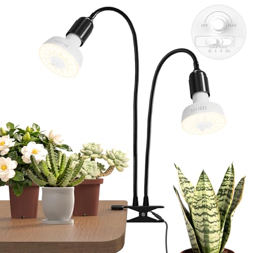 Barrina OG11A2 Clip On Grow Light for Indoor Plants, 4000K 22W(2 x 11W)