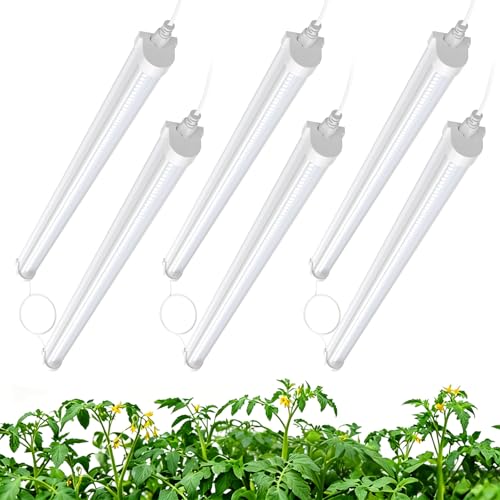 JESLED 2FT Grow Lights, 5000K Full Spectrum Sunlight White, V-Shaped Beam