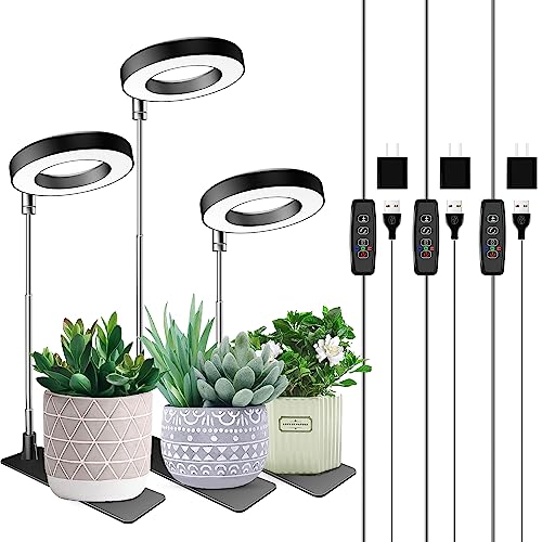 Aokrean Grow Lights for Indoor Plants, Full Spectrum Plant Light with Base