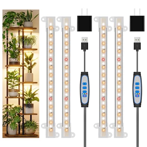 Wiaxulay 8in Grow Lights for Indoor Plants, Full Spectrum Plant Light Strip