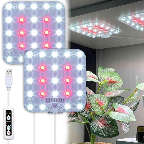 DOMMIA Under Shelf Grow Light, Auto Timer, Dimmable, Daylight White, 1-Pack