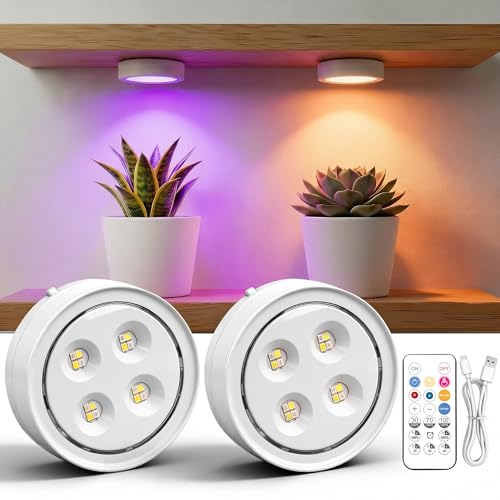 sooogd 2 Pack Rechargeable Grow Light for Indoor Plants, Cordless Light