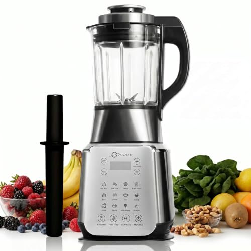 ASTRALSHIP 1500W Professional Glass Blender for Kitchen, Countertop High-Speed Smoothie Maker & Heating Nut Milk Machine - 14 Presets, 9 Speeds, BPA-Free Glass Jar for Hot Soups, Slushie