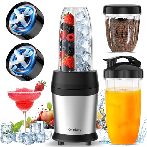 Colarlemo 1200W Smoothie Blender, Personal Kitchen Blender, Ice Crushing