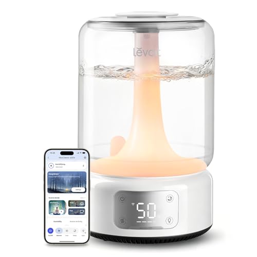 Levoit Humidifiers for Bedroom Large Room, 6.2L Tank, Smart App, Quiet 26dB