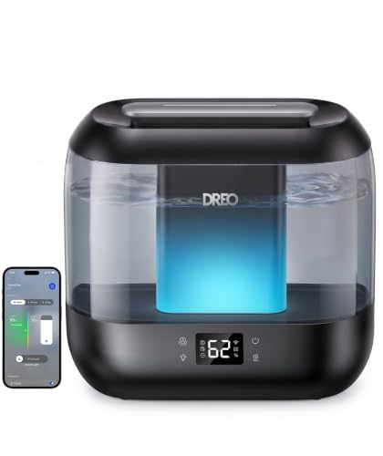 DREO Smart Humidifiers for Bedroom, 4L Cool Mist Humidifier