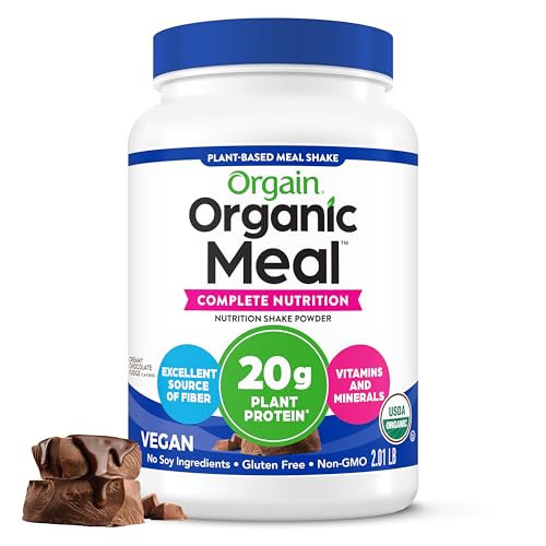 Orgain Organic 20g Meal Protein Powder, Vegan, Chocolate Fudge, 2.01 lb