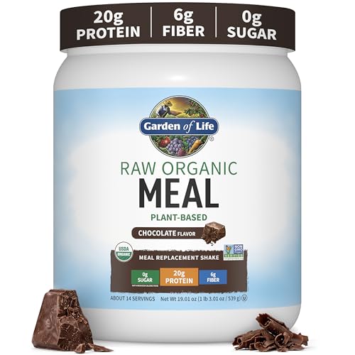 Garden of Life Raw Organic Meal Protein Powder, Chocolate, 14 Servings