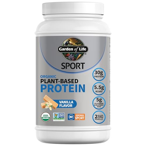 Garden of Life Sport Organic Vegan Protein Powder, Vanilla, 19 Servings