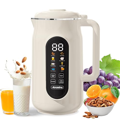 Arcmira 10 in 1 Nut Milk Maker Machine, 42oz Soy Milk Maker with LED Panel