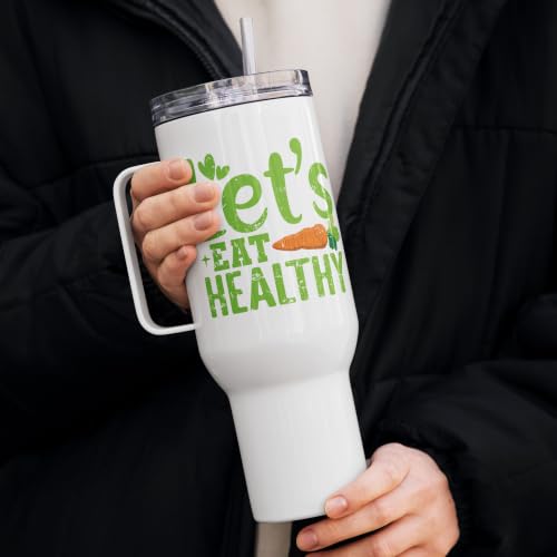 Let's Eat Healthy Plant-Based Life Stainless Steel Travel Tumbler