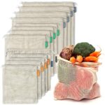 12+1 Reusable Produce Bags Grocery Washable