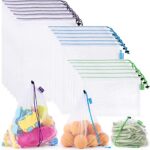 SPLF 18 Pcs Heavy Duty Reusable Mesh Produce Bags