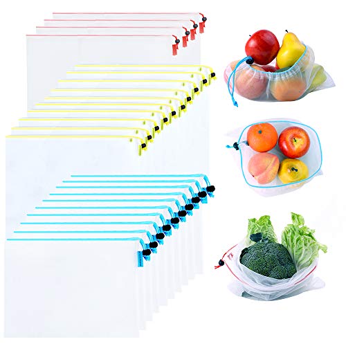 Mipruct 24 Pack Reusable Produce Bags for Grocery