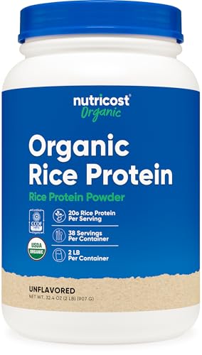 Nutricost Organic Rice Protein Powder (2 LB) from Brown Rice, Gluten-Free