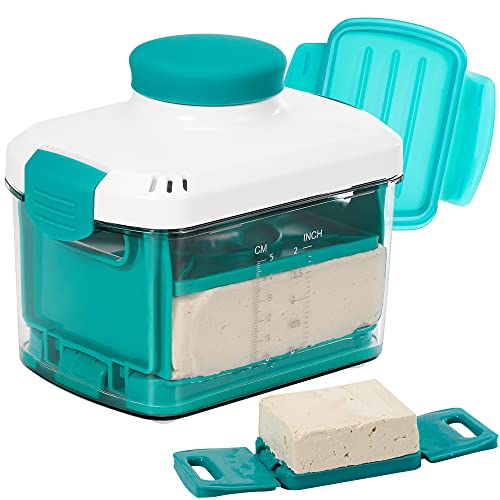 NOYA Adjustable Tofu Press with Marinating Lid, Dishwasher Safe, BPA Free