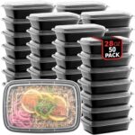 50-Pack Reusable Meal Prep Containers Microwave Safe Food Storage