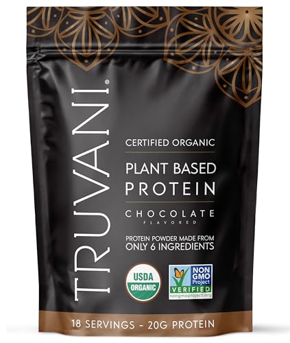 Truvani Organic Plant Based Protein Powder | Chocolate | 18 Servings