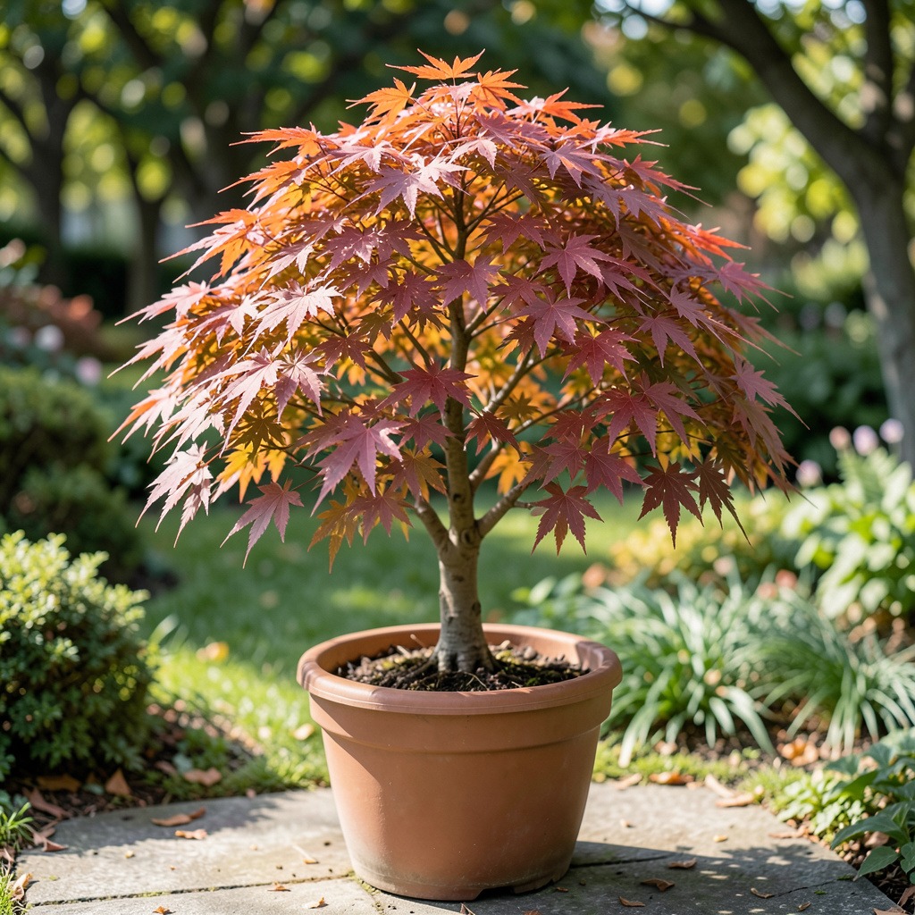 japanese maple tree in pot